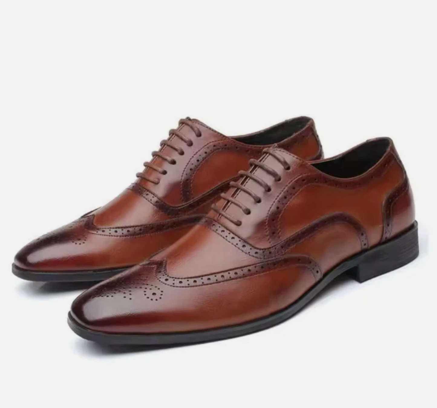 Mens Fancy Genuine Leather Shined &amp; Polished Classy Dress Shoes