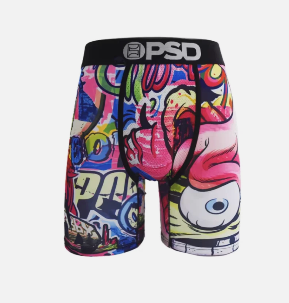 Mens PSD Boxer Briefs Crazy Graffiti Street Style Spandex