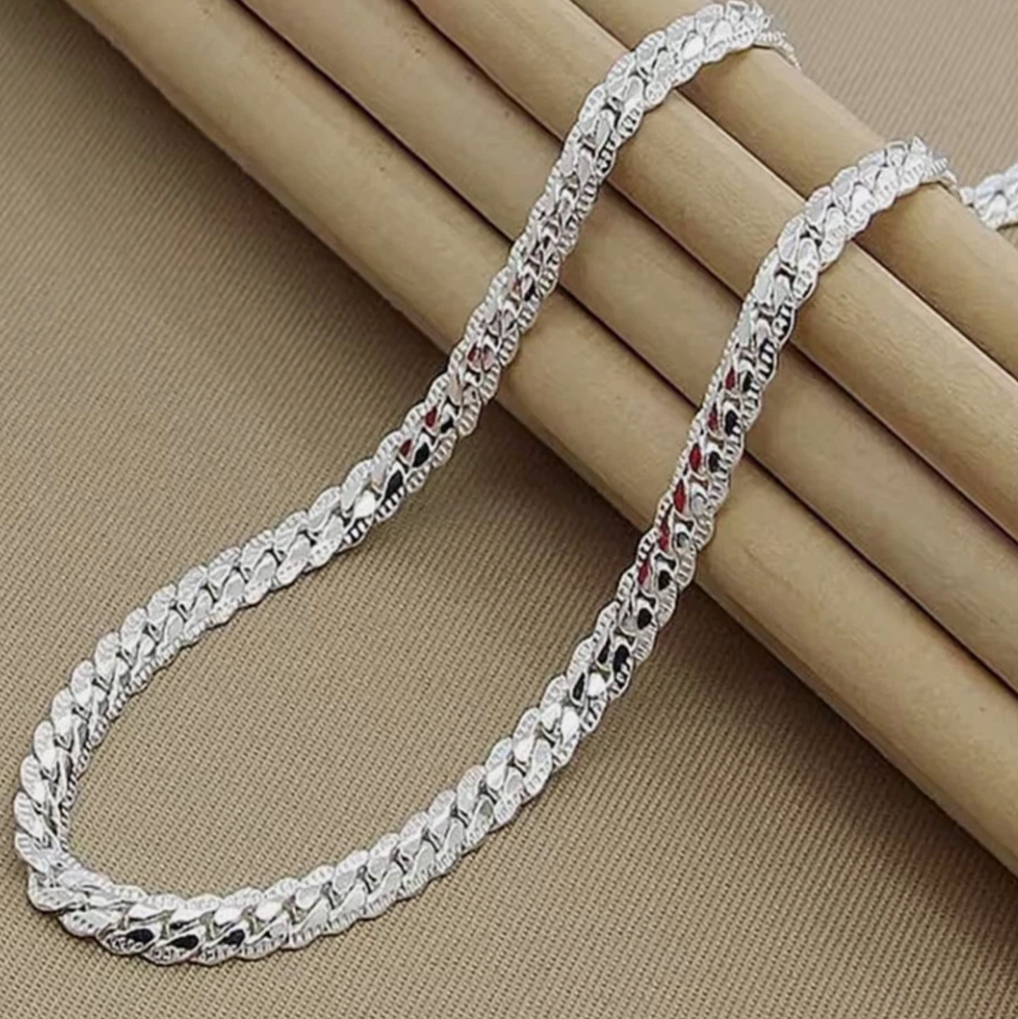 Real Sterling Silver 18-22 Inch Men Or Womans Chain Necklace