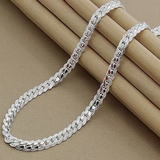 Real Sterling Silver 18-22 Inch Men Or Womans Chain Necklace