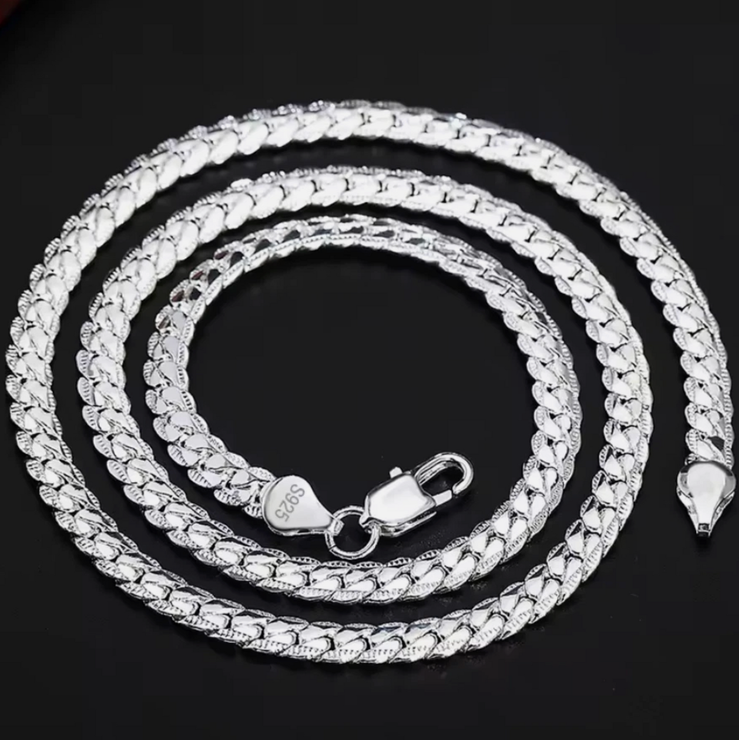 Real Sterling Silver 18-22 Inch Men Or Womans Chain Necklace