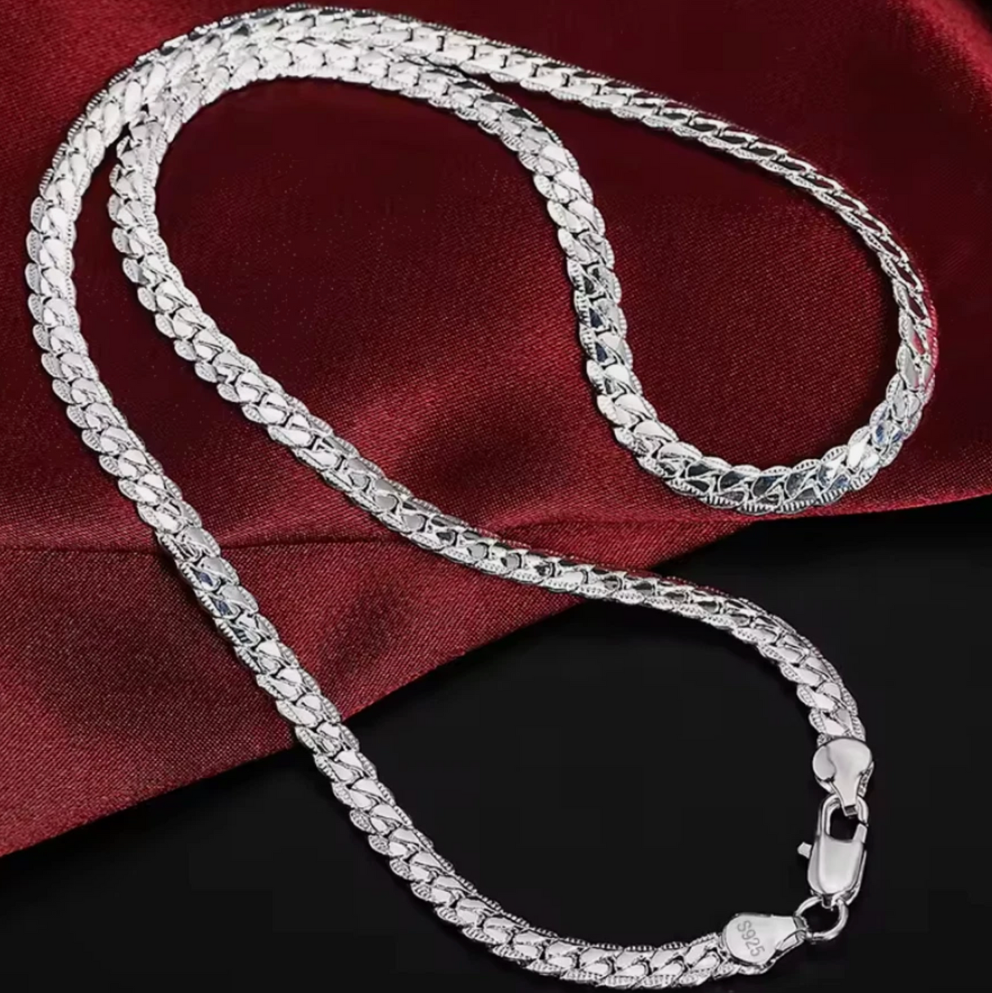 Real Sterling Silver 18-22 Inch Men Or Womans Chain Necklace