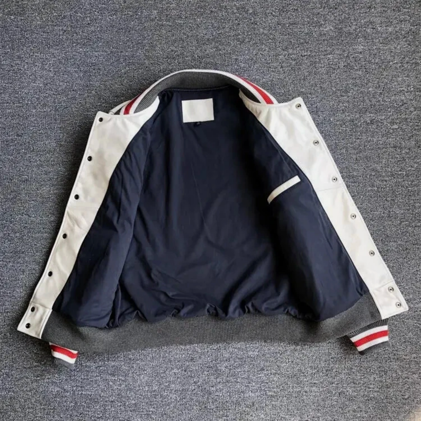 Mens Letterman Jacket Chenille Patches Logos Baseball Bomber Style Jacket