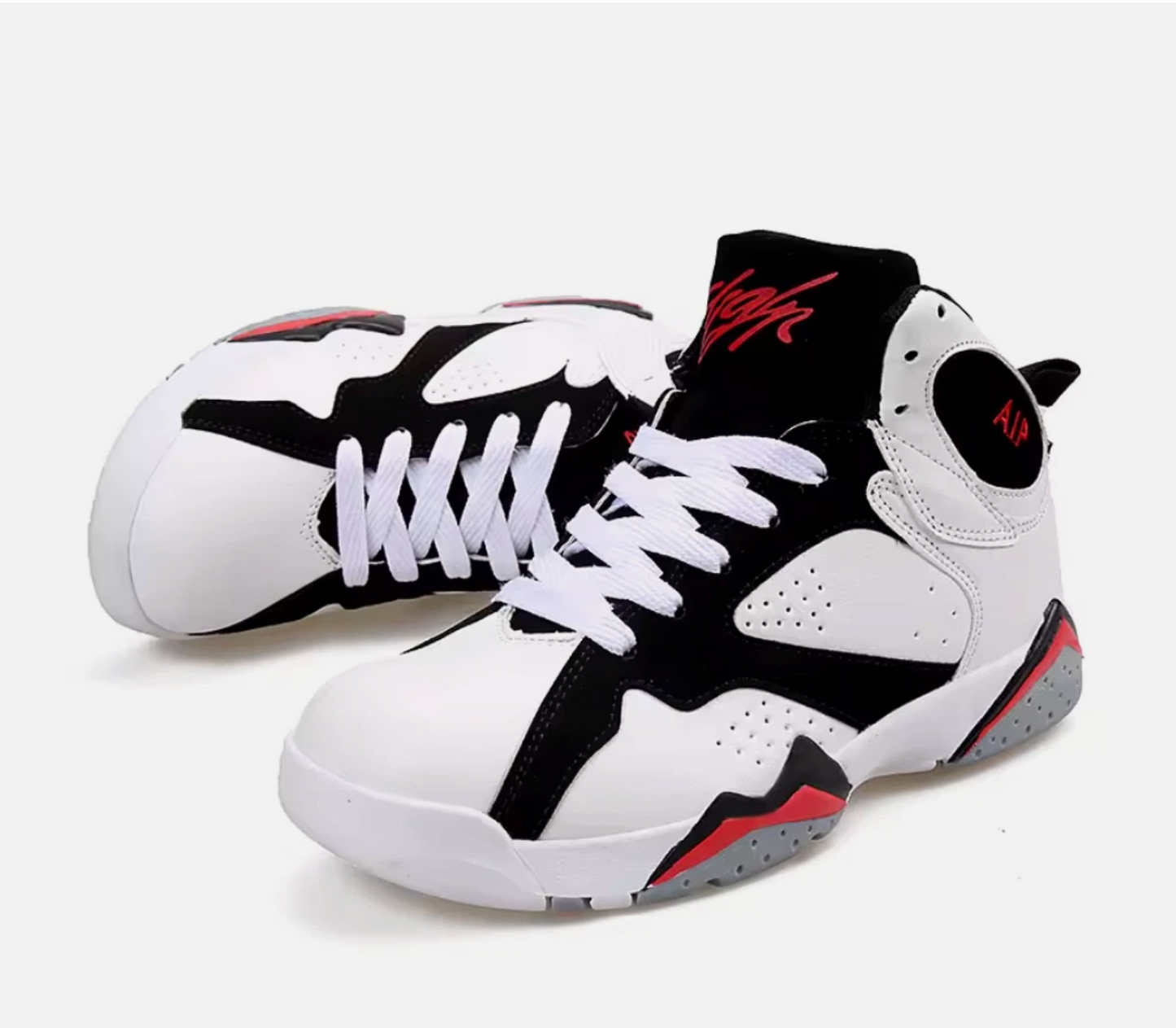 Mens Black Or White, Red Basketball 2019 Style Retro High Top Shoes