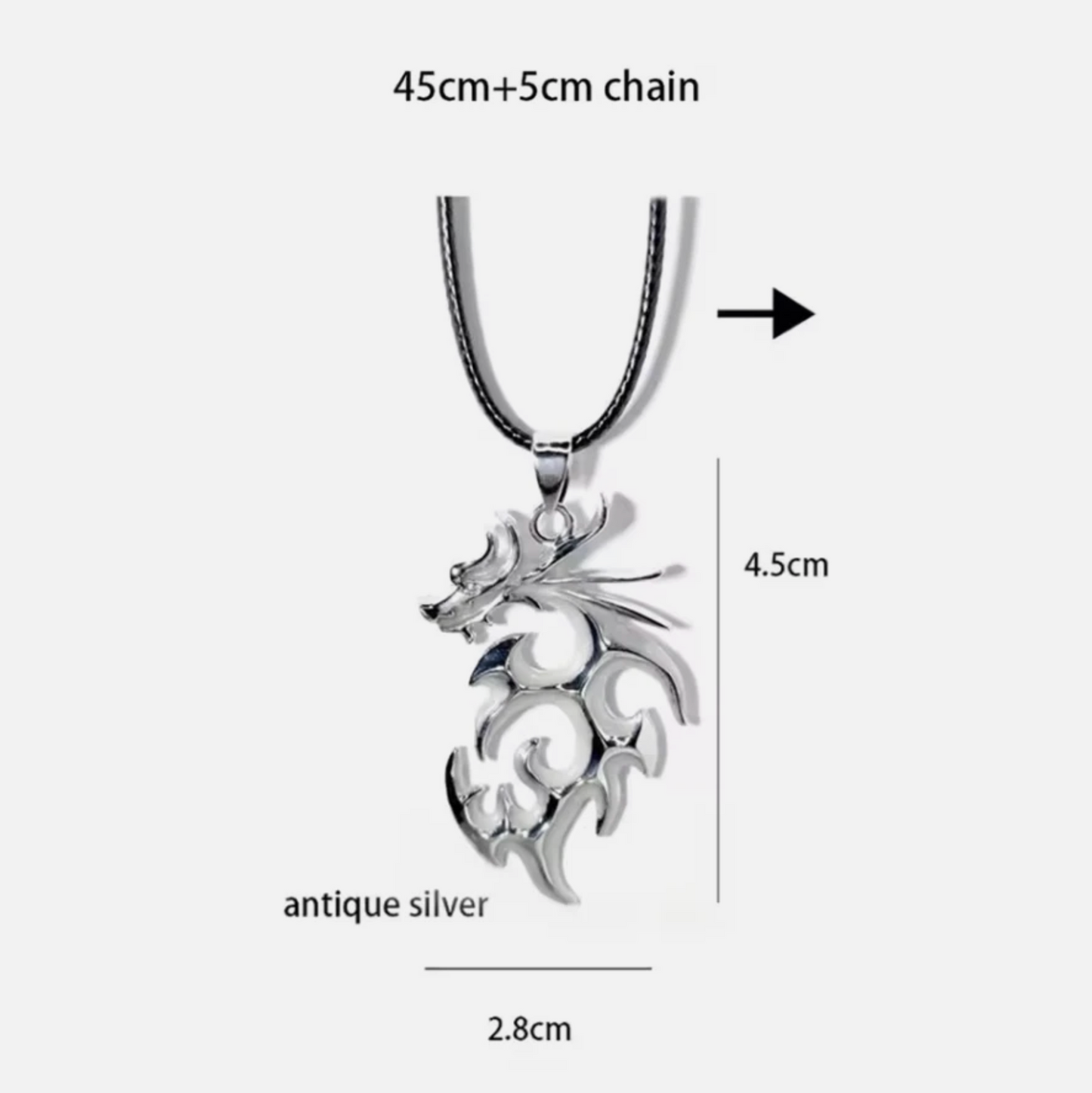 Glow In The Dark Luminescent Dragon Sword Necklaces